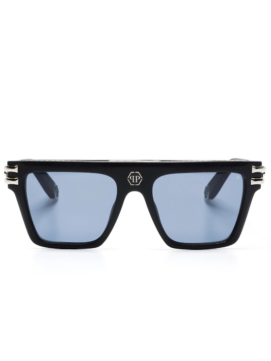 Philipp Plein Other - NWT | Philipp Plein | Matte Black & Blue Rectangle Sunglasses - SPP108V